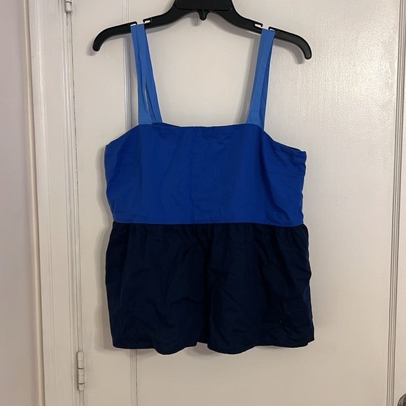 LOFT Colorblock Peplum Cami Top 10 - Picture 2 of 4
